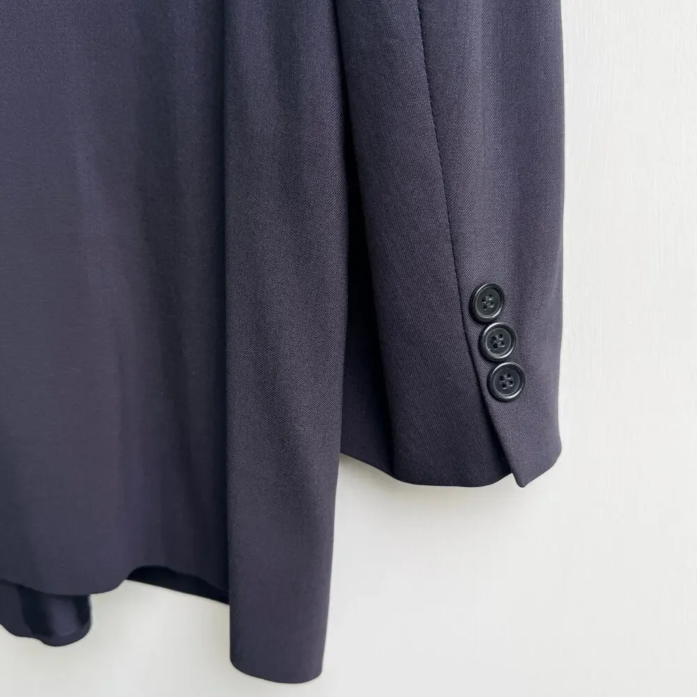 Vintage Donna Karan Signature Men's XL Wool Blazer Sport Coat Made in Italy Navy